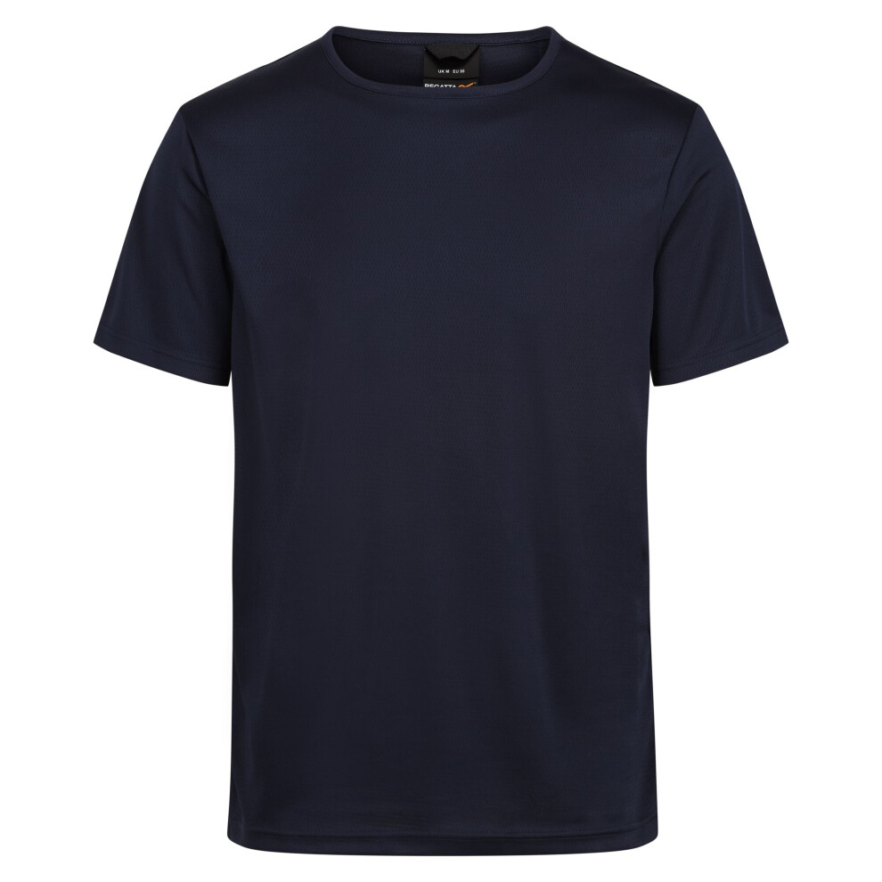 (L, Navy) Regatta Mens Pro Reflective Moisture Wicking T-Shirt