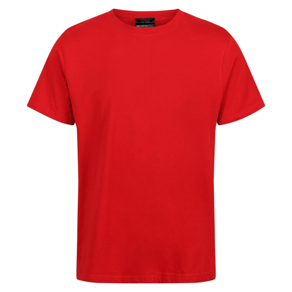 (L, Classic Red) Regatta Mens Pro Cotton Soft Touch T-Shirt