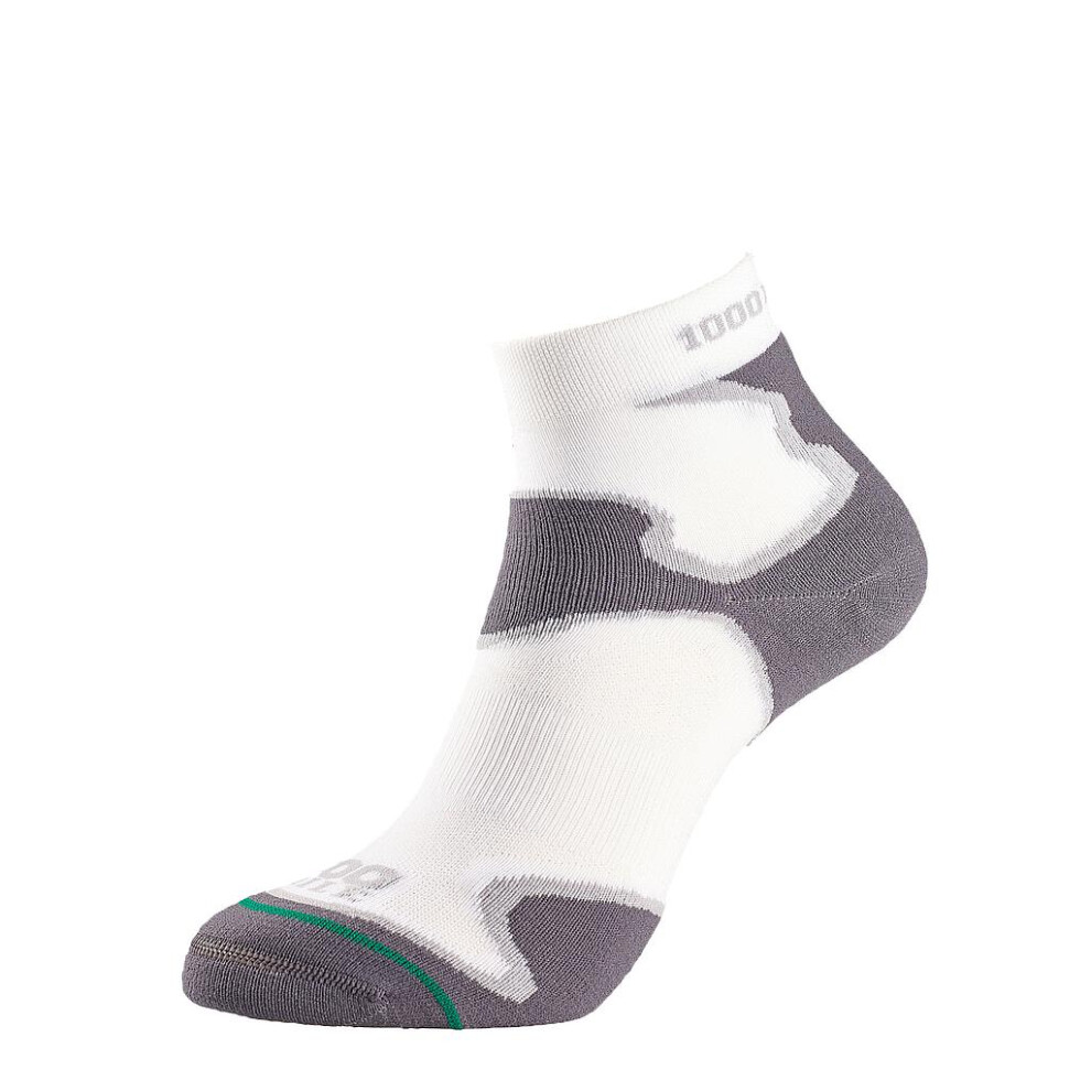 1000 Mile Men's White/Grey (L, ) Fusion Socks