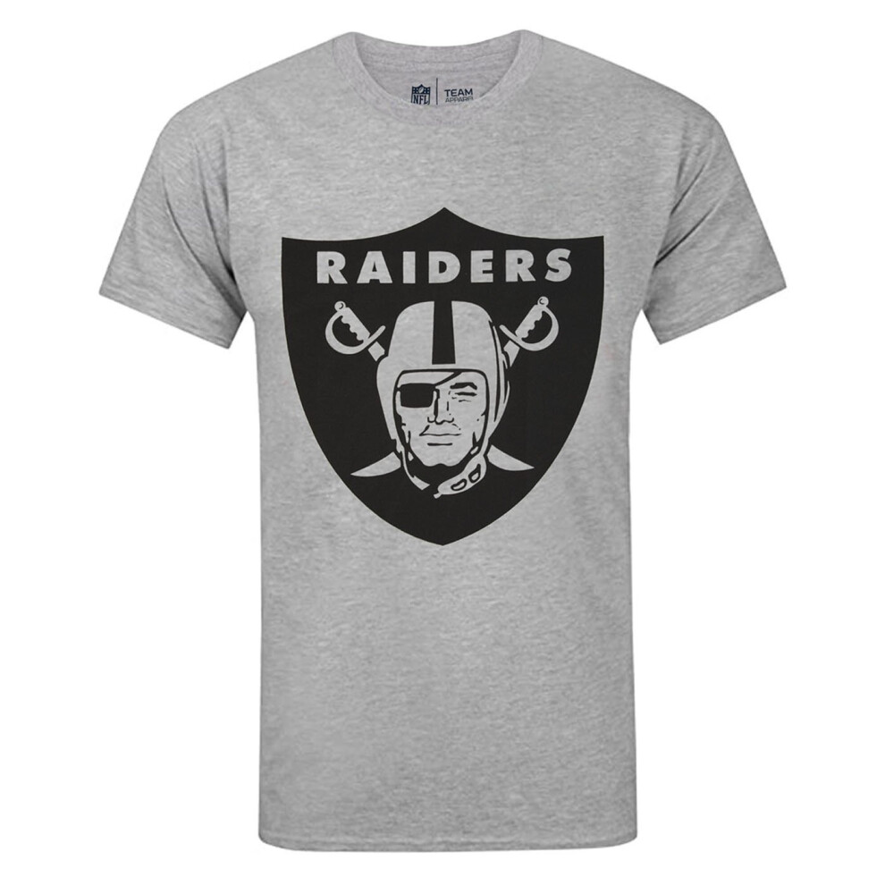(L, Grey) NFL Mens Las Vegas Raiders Logo T-Shirt