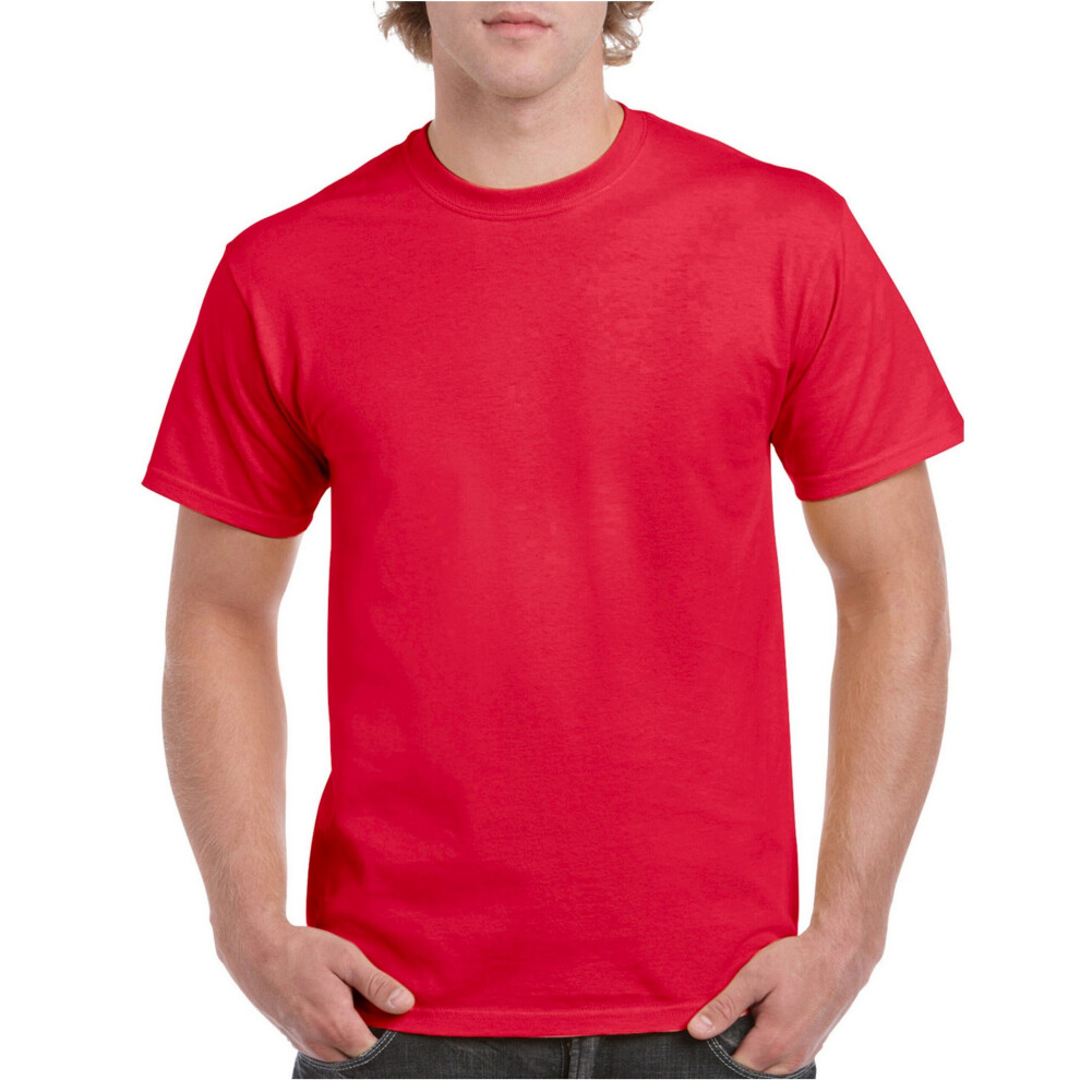 (L, Sport Scarlet Red) Gildan Hammer Unisex Adult Cotton Classic T-Shirt