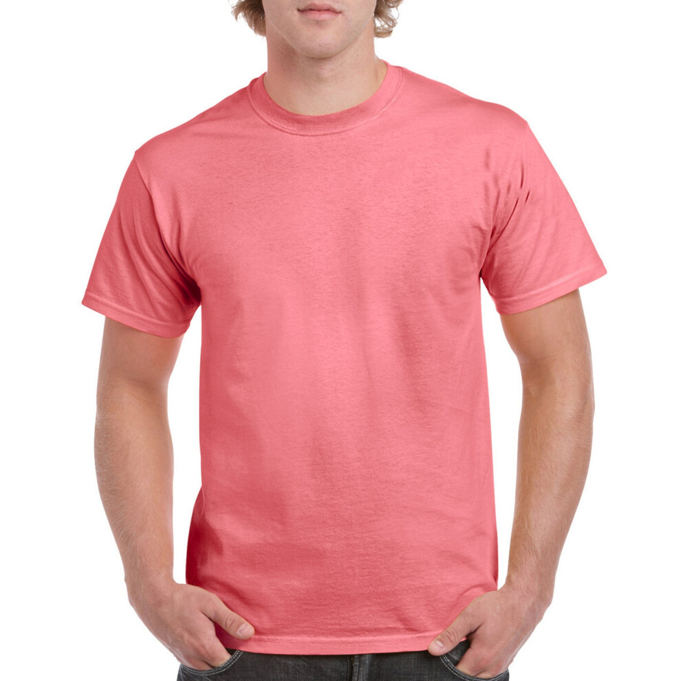 (3XL, Coral Silk) Gildan Hammer Unisex Adult Cotton Classic T-Shirt