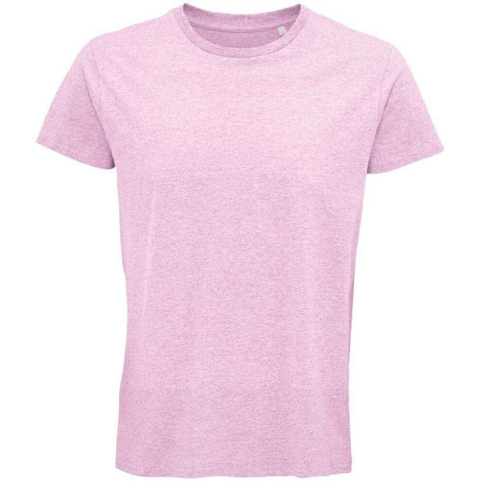 Sols Men's Pink (L, ) Crusader Heather Organic T-Shirt