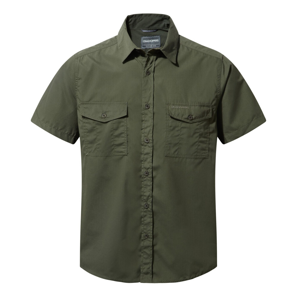 Craghoppers Men's Green , Cedar ) Kiwi Short-Sleeved Shirt Xxl