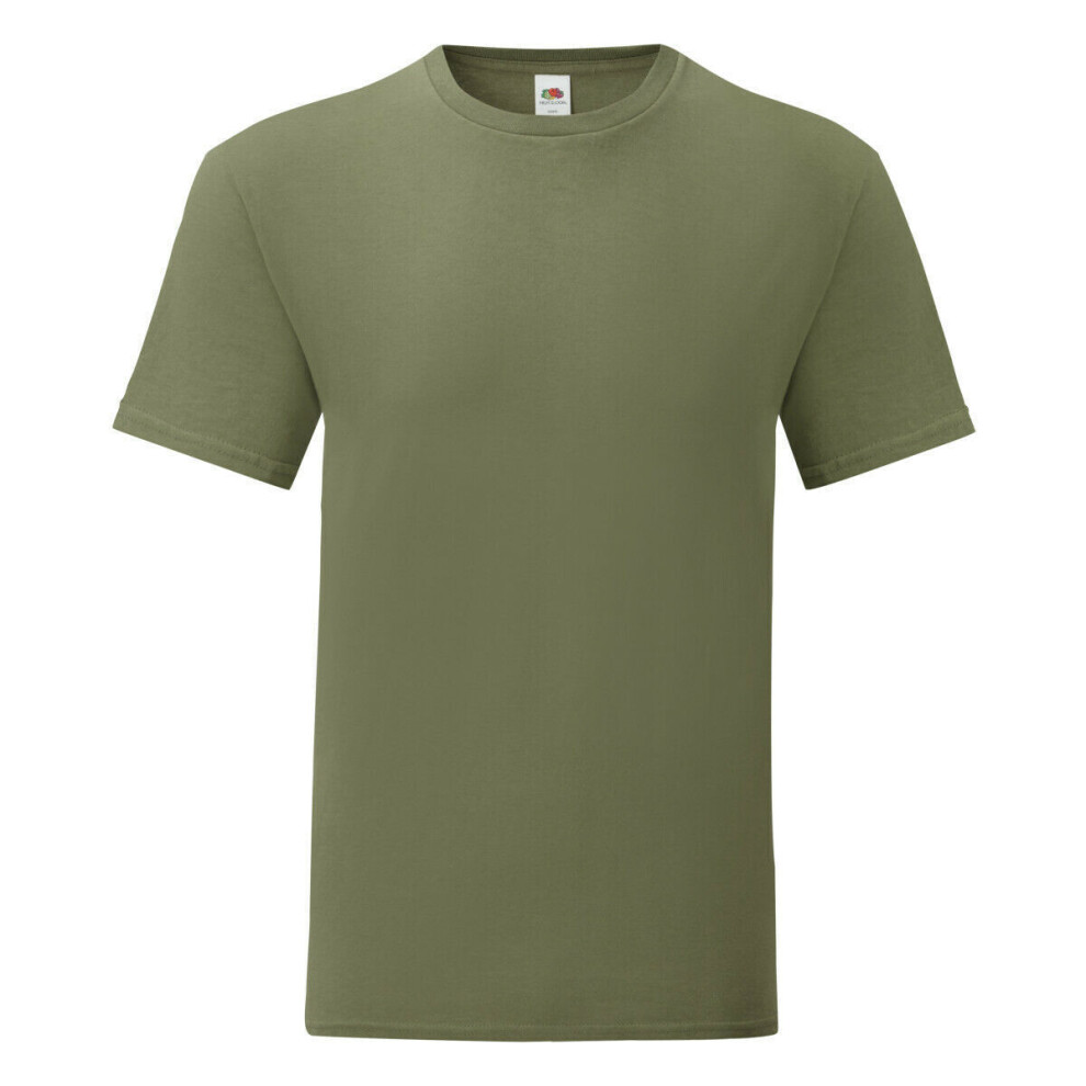 (3XL, Olive) Fruit of the Loom Mens Iconic T-Shirt