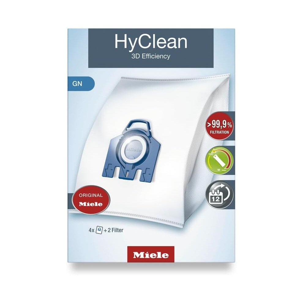 Miele 9917730 HyClean 3D Efficiency GN Vacuum Cleaner Bags, Reliably