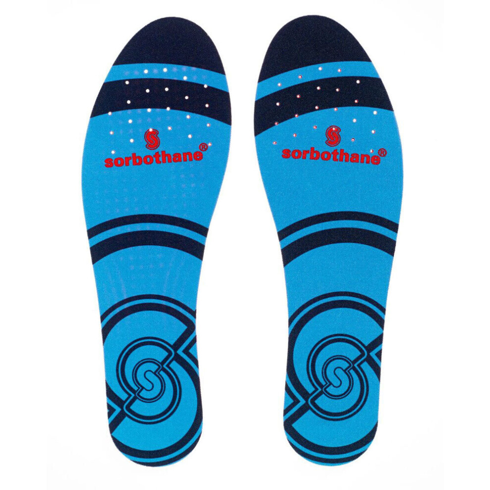 (7 UK, Blue/Red/Black) Sorbothane Full Strike Insoles