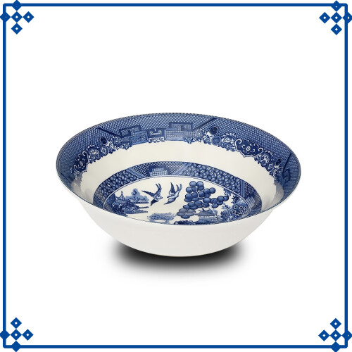 Blue Willow Cereal Bowl 18cm Coupe Soup Ceramic Tableware Antique Oriental Style