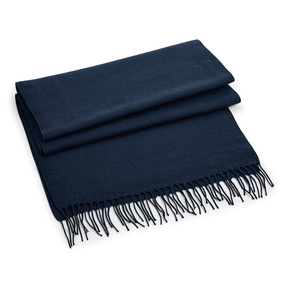 (One Size, French Navy) Beechfield Unisex Classic Woven Oversized Scarf