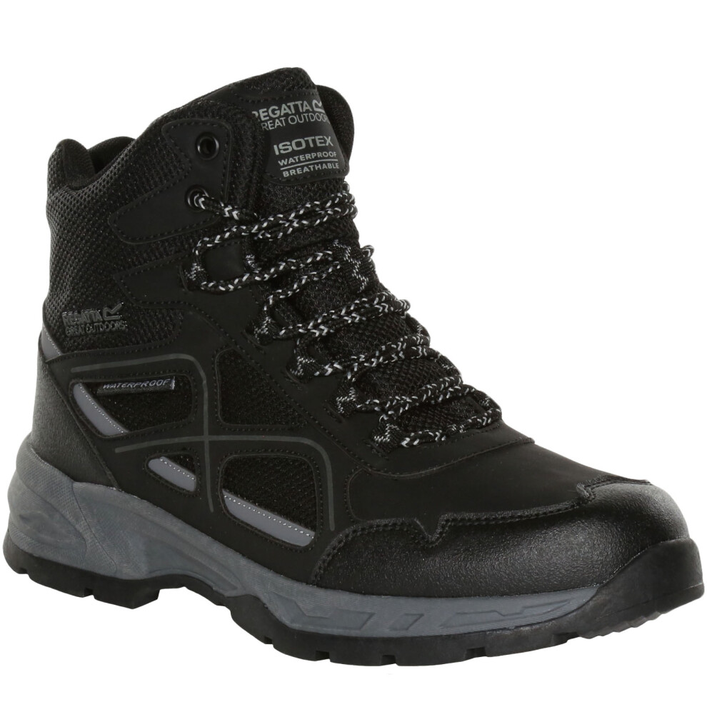 Regatta (7 Uk, Black/Granite) Mens Venture Isotex Waterproof Outdoor Walking Hiking Mid Rise Boots - Image 6