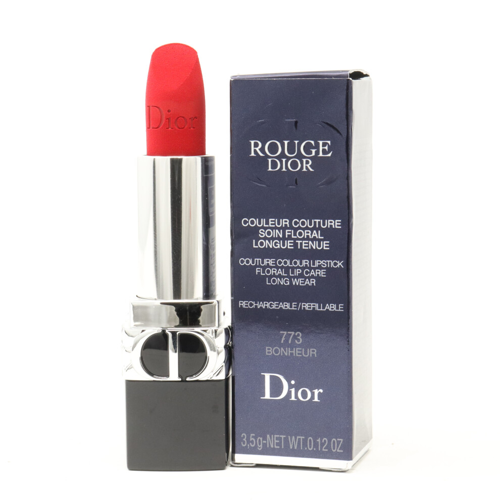 (773 Bonheur (Velvet )) Dior Rouge Dior Lipstick  0.12oz/3.5g New With Box