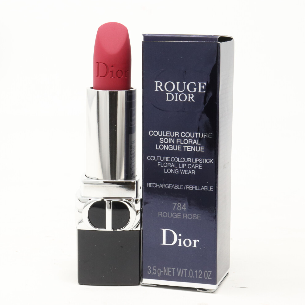 (784 Rouge Rose (Matte)) Dior Rouge Dior Lipstick  0.12oz/3.5g New With Box