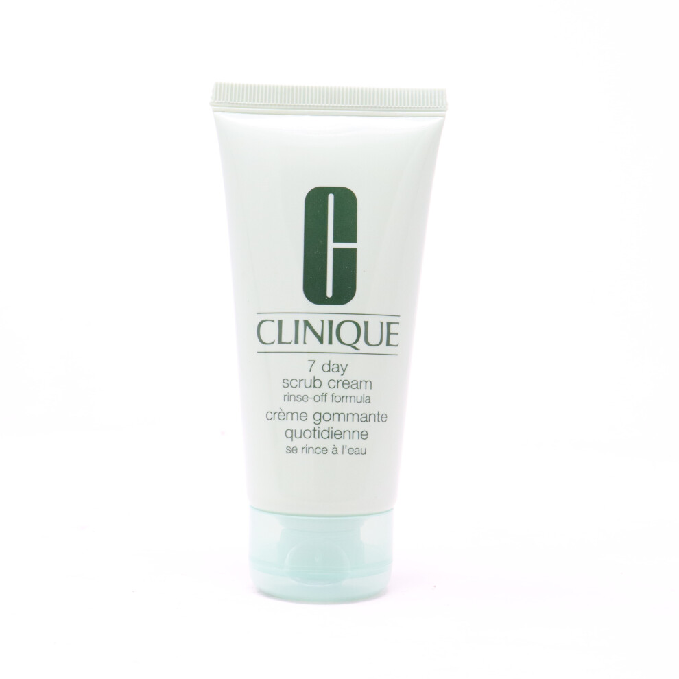 Clinique 7 Day Scrub Cream Rinse-Off Formula  2.5oz/75ml New