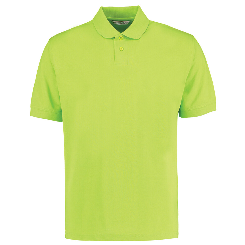 Kustom Kit Men's Green (Xl, Lime ) Regular Fit Workforce Pique Polo Shirt