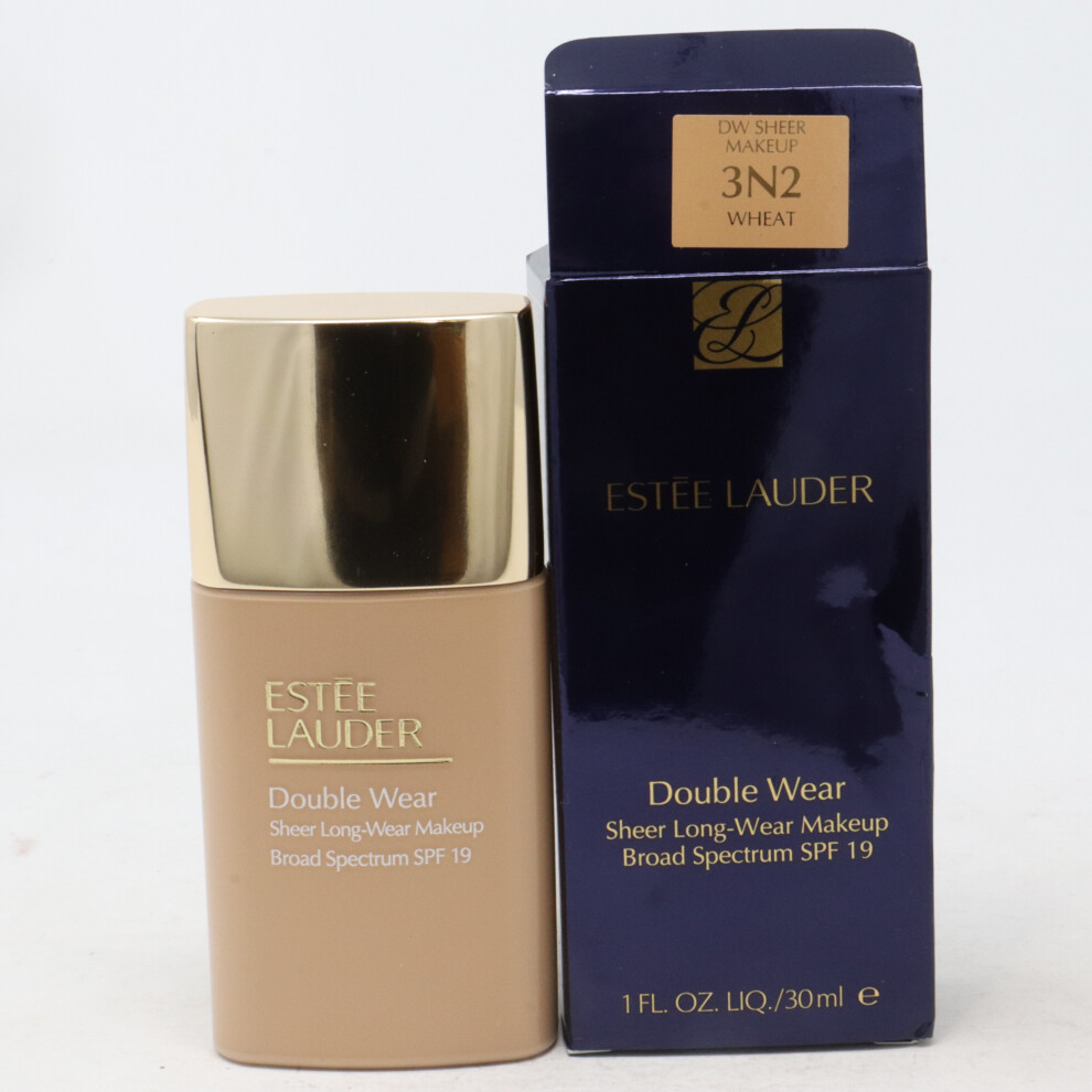 (3N2 Wheat) Estee Lauder Double Wear Sheer-Long-Wear Spf 19  1.0oz/30ml New With Box
