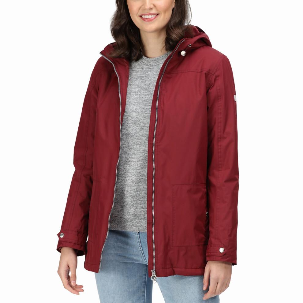 (8, Claret) Regatta Womens Bergonia II Outdoor Warm Winter Waterproof Hooded Jacket Coat