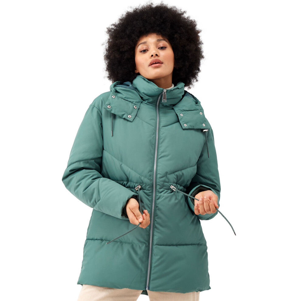 Regatta (8, Forest ) Womens Rurie Baffled Water Repellent Padded Jacket Coat - Forest Green