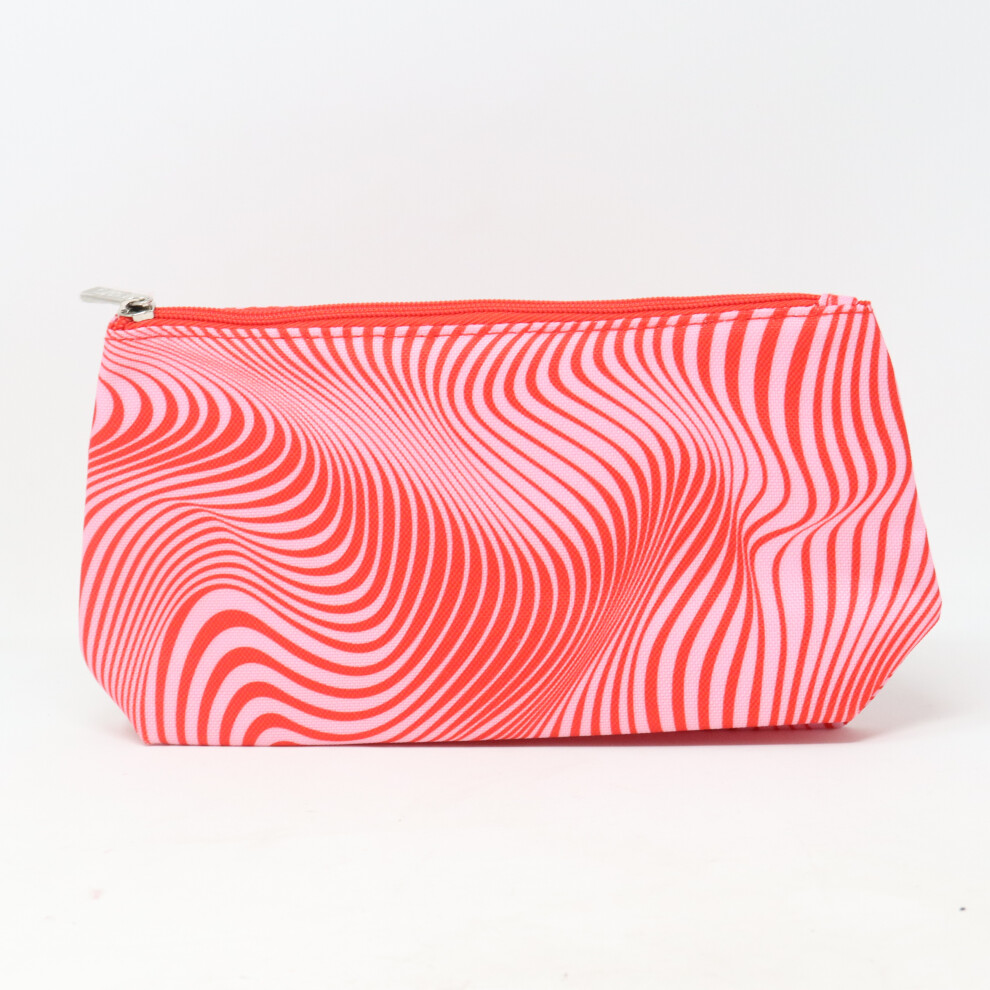 Clinique Pink And Red Swirl Print Cosmetic Bag  / New