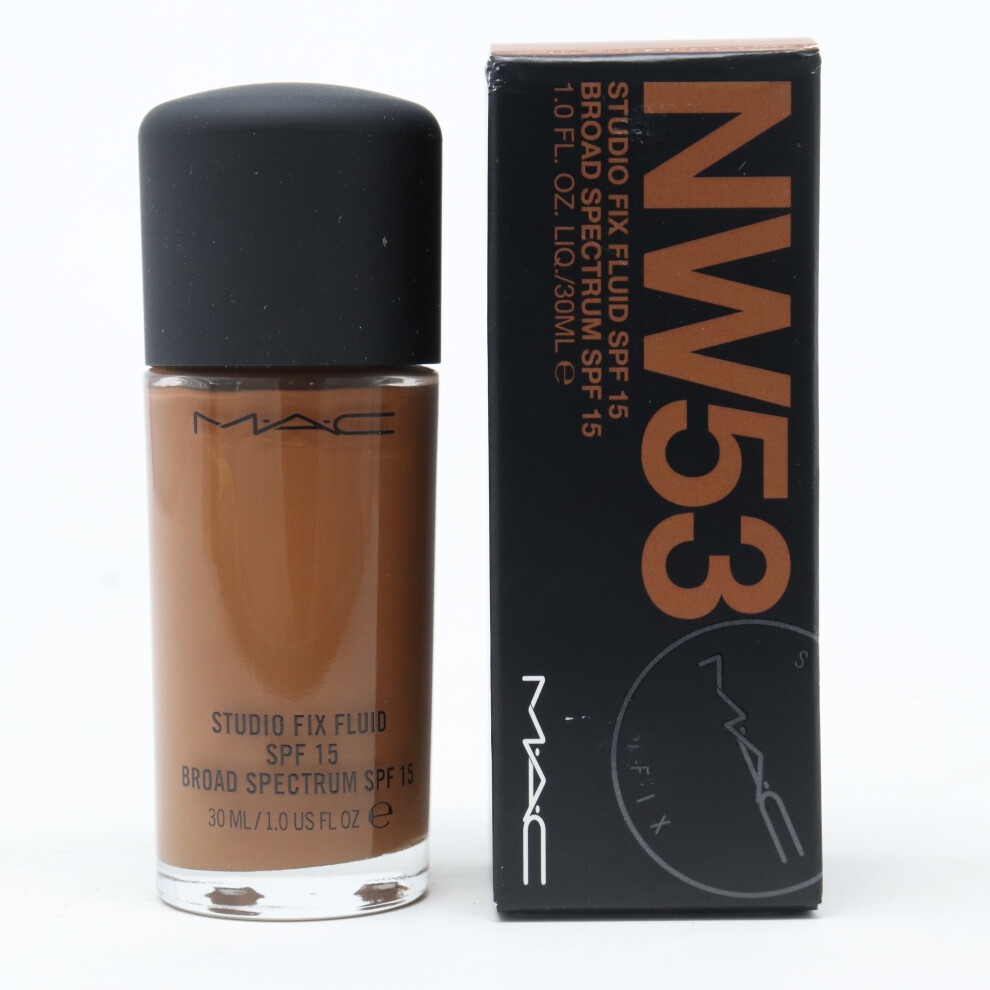 (NW53) Mac Studio Fix Fluid Foundation Spf 15  1oz/30ml New With Box