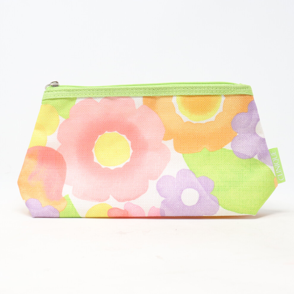 Clinique Floral Print Cosmetic Bag  / New