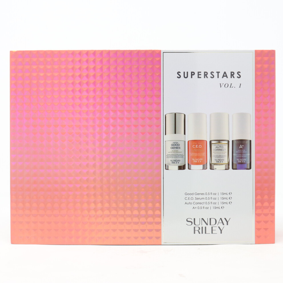 Sunday Riley Superstars Skincare 4 Pcs Set  / New With Box