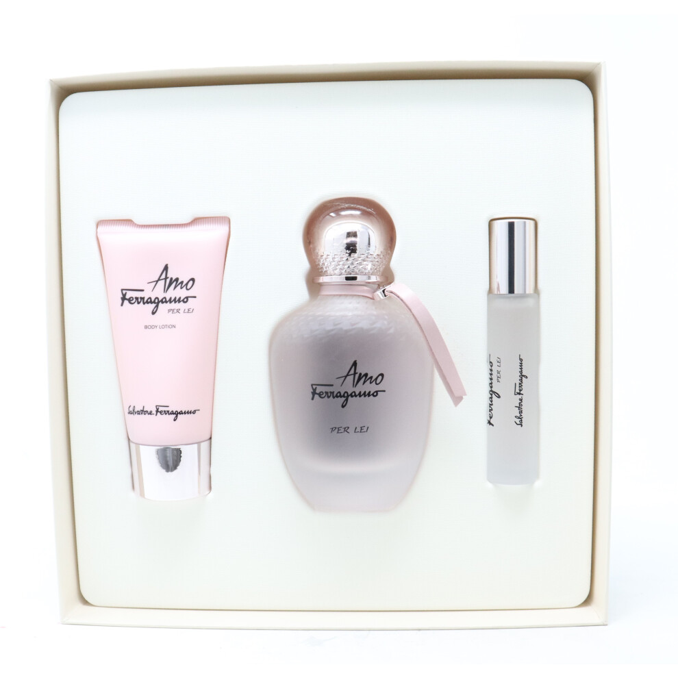 Salvatore Ferragamo Amo Ferragamo Per Lei Eau De Parfum 3-Pcs Set   New With Box