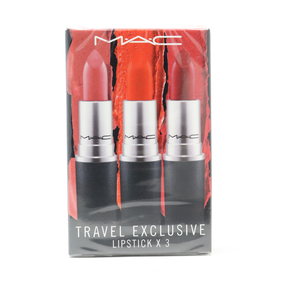 Mac Travel Exclusive Lipstick X 3 Pcs  0.30oz/9.0g New With Box