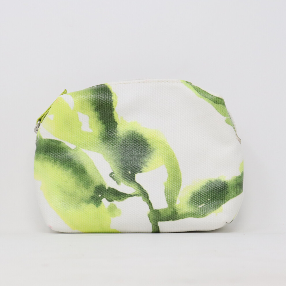 La Mer Leaf Printed Cosmetic Bag  / New