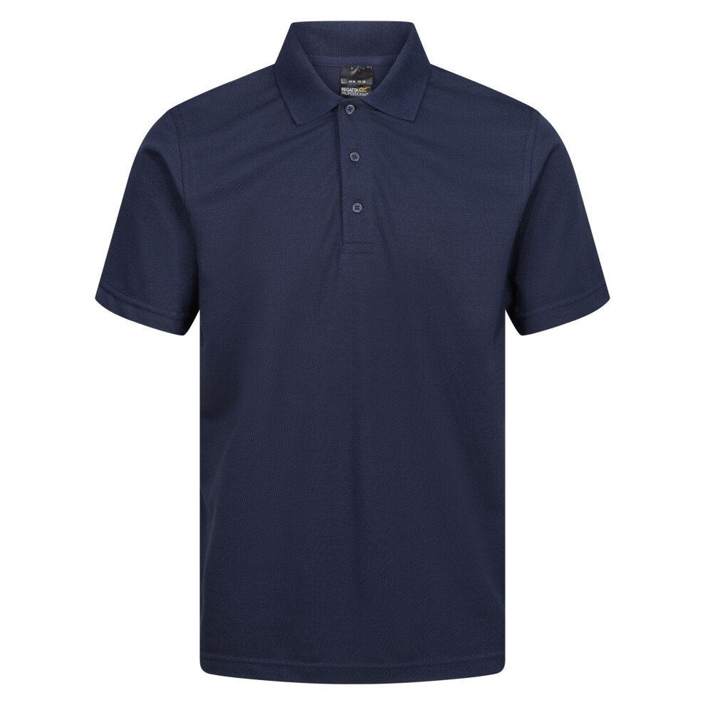 (L, Navy) Regatta Mens Pro 65/35 Short-Sleeved Polo Shirt