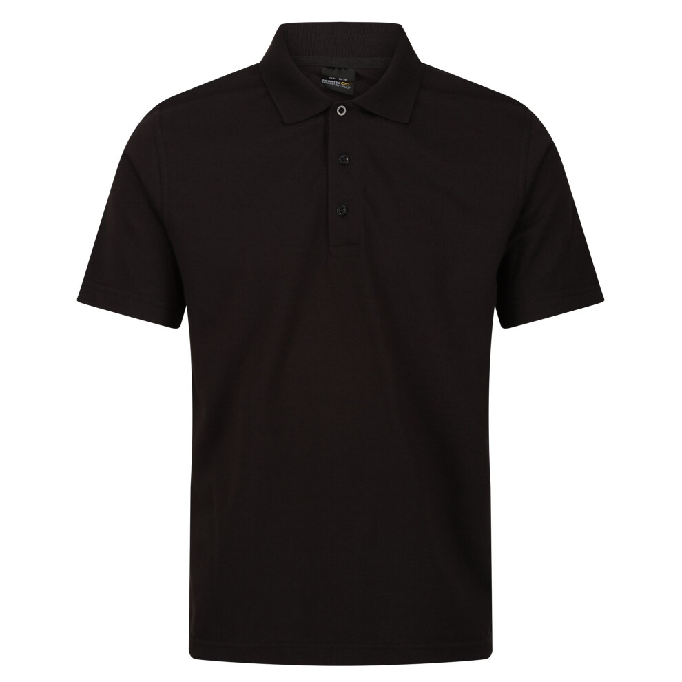 (XS, Black) Regatta Mens Pro 65/35 Short-Sleeved Polo Shirt