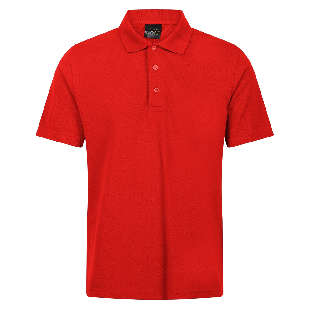 (M, Classic Red) Regatta Mens Pro 65/35 Short-Sleeved Polo Shirt