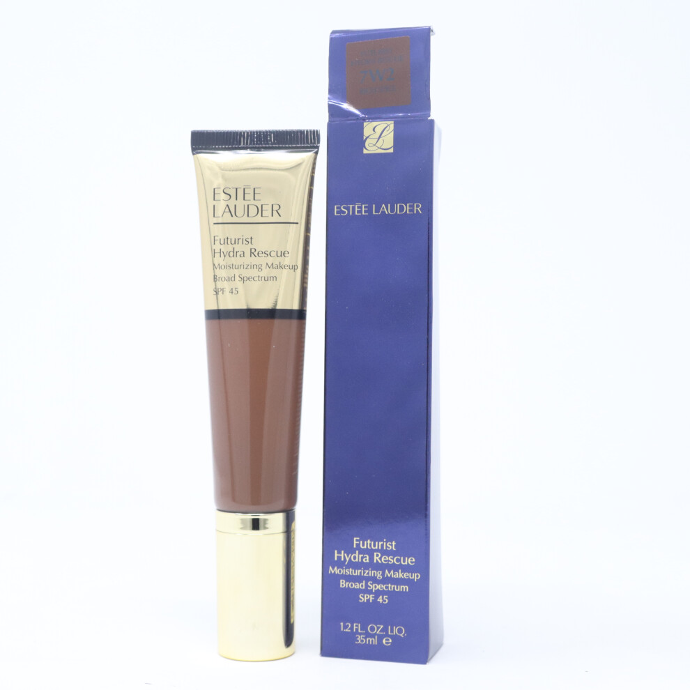 (7W2 Rich Spice) Estee Lauder Futurist Hydra Rescue Moisturizing Makeup Spf 45 1.2oz  New With Box