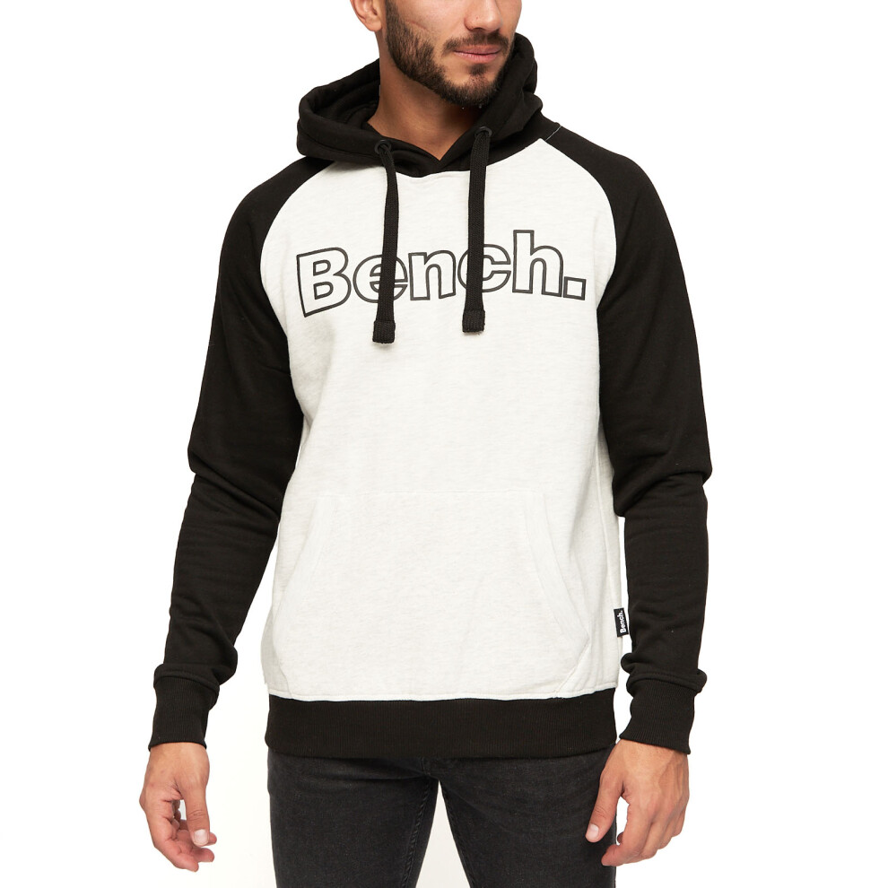 Bench (Xxl, Ecru Marl) Mens Manchini Pullover Hooded Sweatshirt Hoody Jumper Hoodie