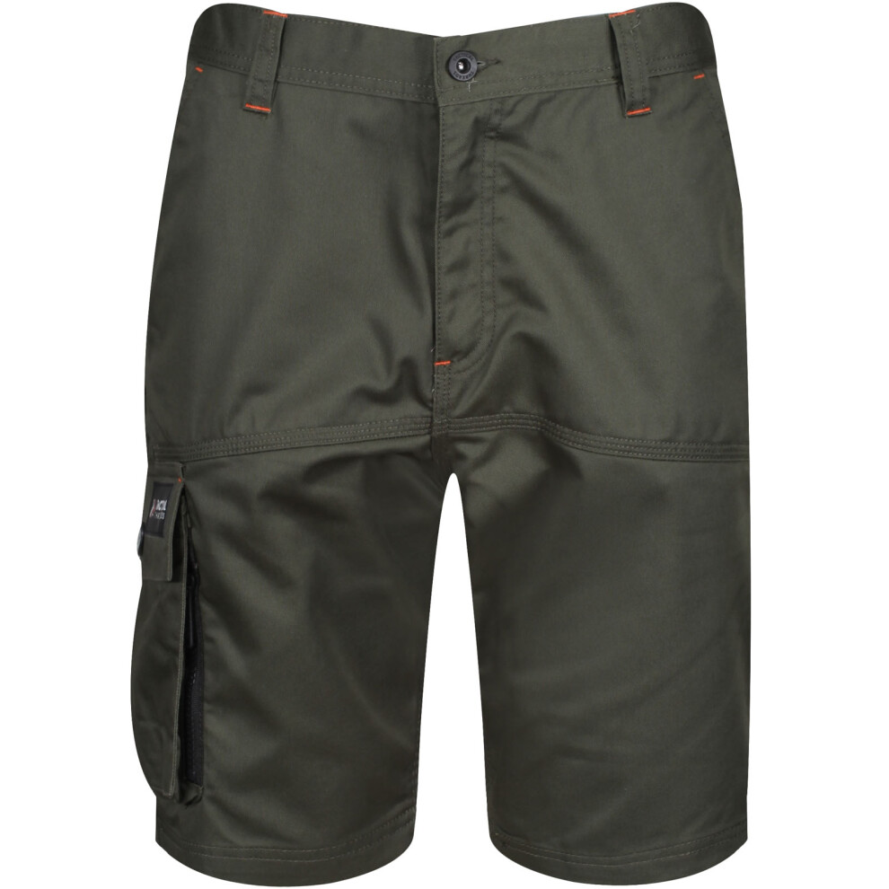 Regatta (36, Khaki) Professional Mens Heroic Work Workwear Bottoms Pants Cargo Shorts Green