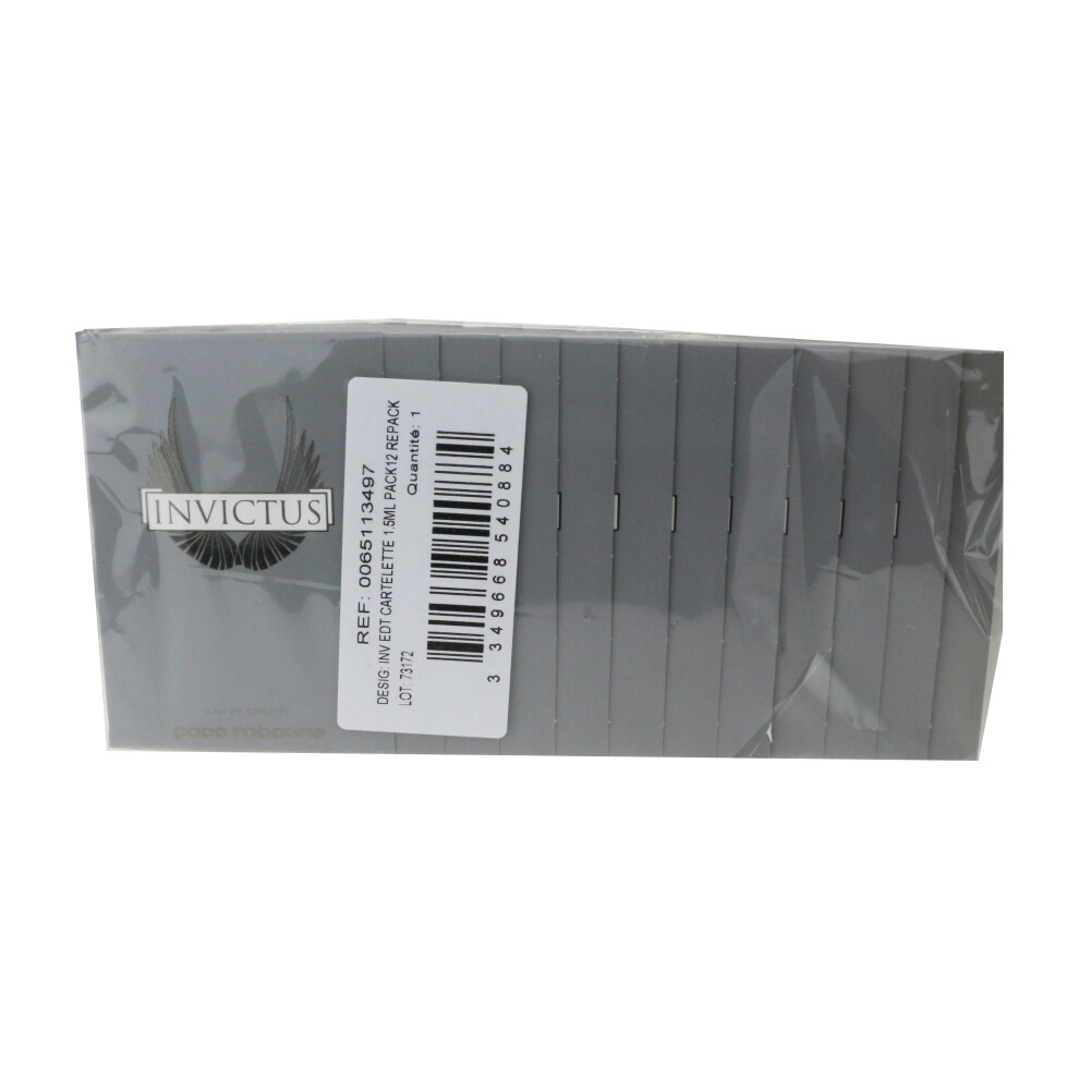 Paco Rabanne Invictus Eau De Toilette Spray 0.05oz Vial On Card (Pack Of 12)