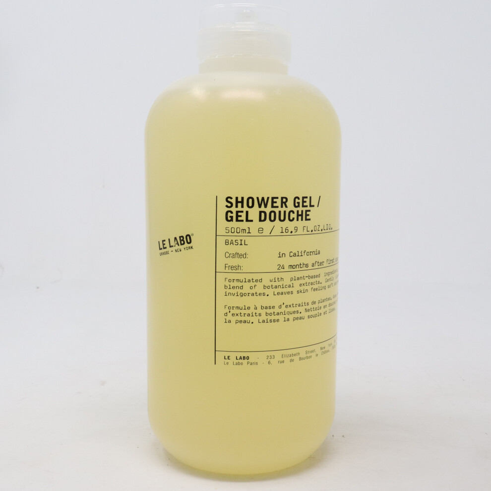 Le Labo Basil Shower Gel  16.9oz/500ml New With Box