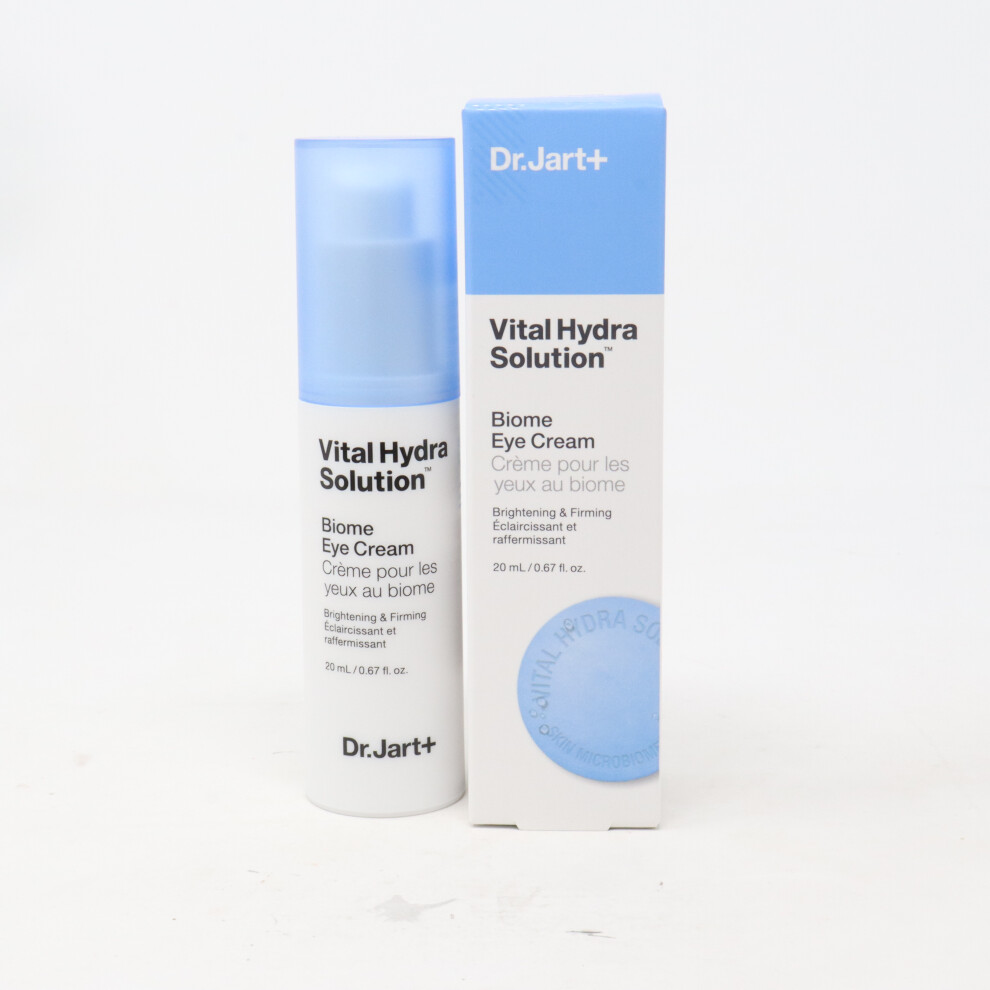 Dr. Jart+ Vital Hydra Solution Biome Eye Cream  0.67oz/20ml New With Box