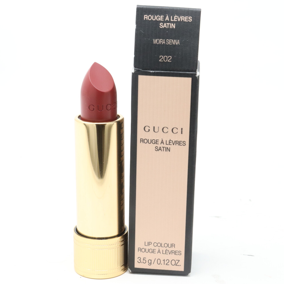 (202 Moira Sienna Stain) Gucci Rouge  A Levres Lip Colour  0.12oz/3.5g New With Box