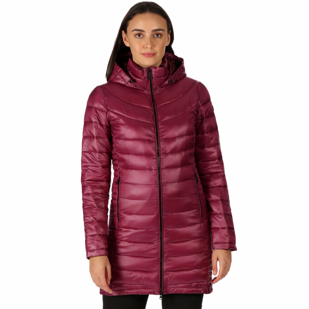 (8, Amaranth Haze) Regatta Womens Andel III Lightweight Insulated Parka Jacket - Amaranth Haze