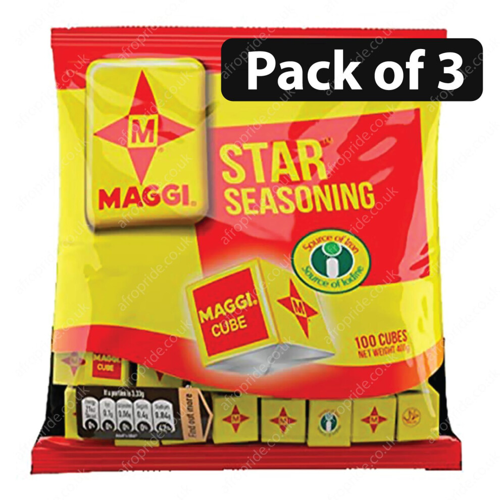 (Pack of 3) Maggi Seasoning, 100 Cubes