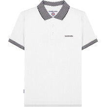 (3XL, White) Lambretta Mens Two Tone Short Sleeve Collared Cotton Polo Shirt Top