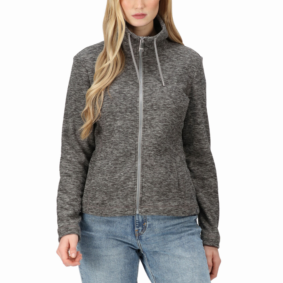 (8, Storm Grey) Regatta Womens Kizmitt Full Zip Fluffy Fleece Jacket