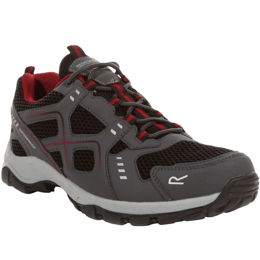 Regatta (8 Uk, Granite/Rio ) Mens Vendeavour Waterproof Ankle Hiking Trail Walking Boots Red