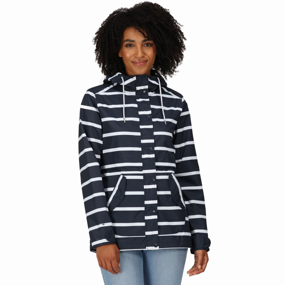 (10, Navy/White) Regatta Womens Bayla Giovanna Fletcher Collection Waterproof Hooded Jacket Coat