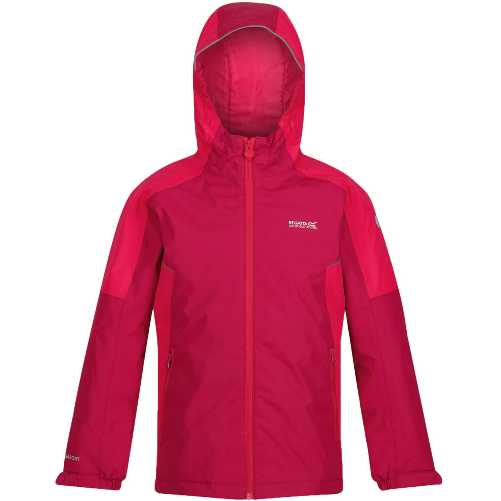 Regatta Kids' Hurdle IV Waterproof Insulated Jacket Berry Pink Pink Potion, Size: 3-4 yrs