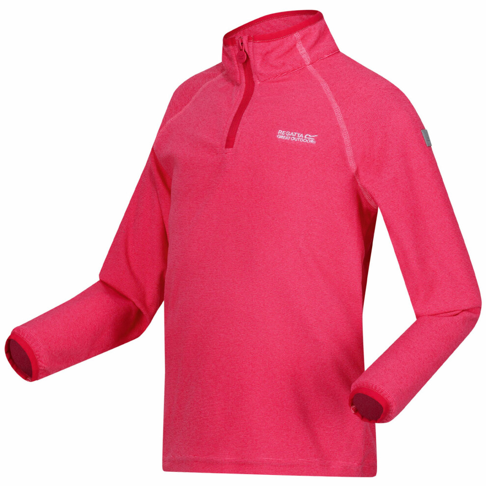 Regatta (14Yrs, Flamingo) Kids Loco Half Zip Mini Stripe Outdoor Pullover Fleece Not,Specified