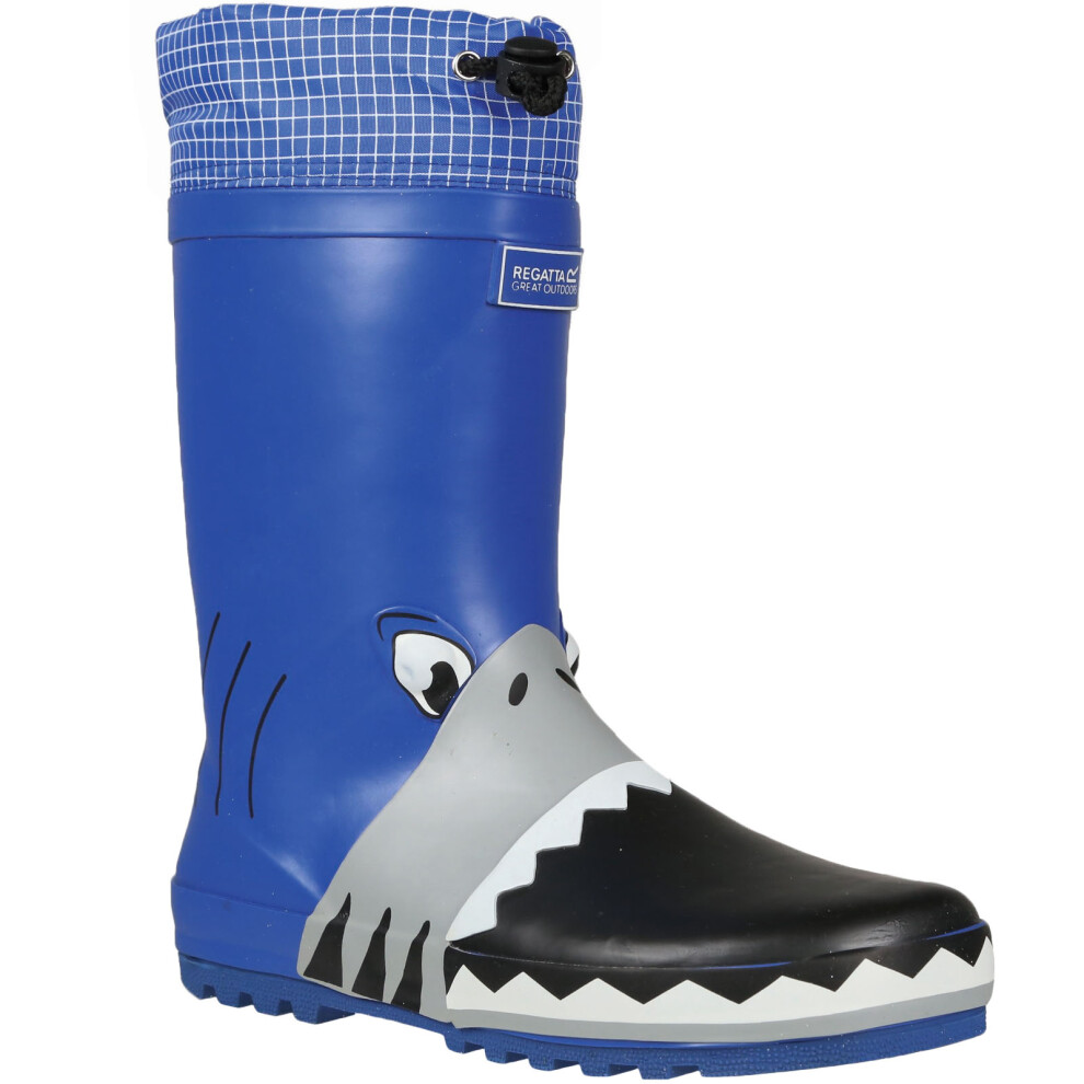 (6.5K UK, Shark) Regatta Kids Mudplay Animal Outdoor Walking Wellington Boots Rain Boots Wellies