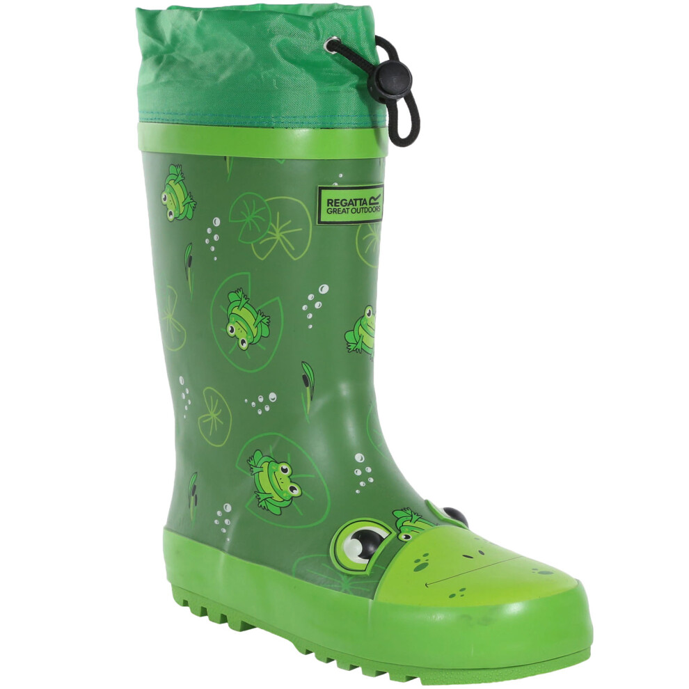 Regatta Kids Waterproof Mudplay Animal Wellies Frog, Size: UK11