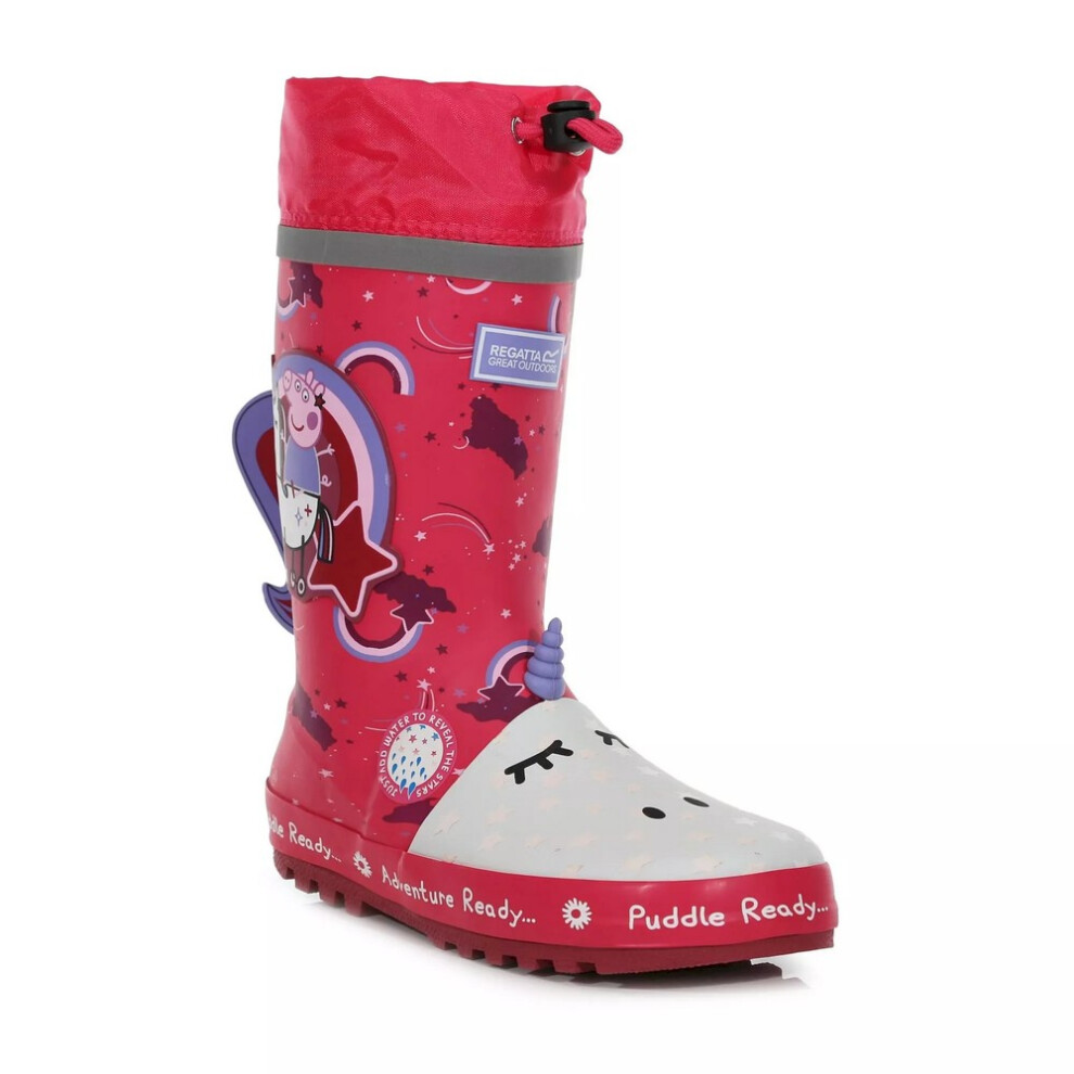 (9 UK Child, Winterberry) Regatta Childrens/Kids Unicorn Peppa Pig Wellington Boots