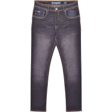 (40L, Mid Grey) Lambretta Mens Stafford Slim Fit Skinny Denim Trousers Jeans